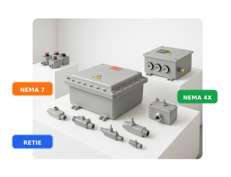 Productos NEMA 7 y 4x de TECNA como proveedor industrial para Ecopetrol
