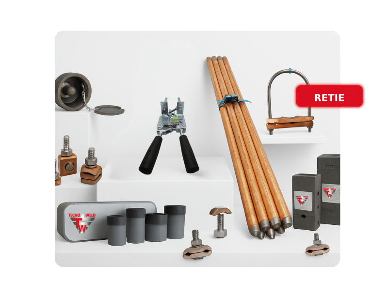 Productos para sistemas puesta a tierra y protección contra rayos de TECNOWELD como proveedor industrial para empresas como Ecopetrol