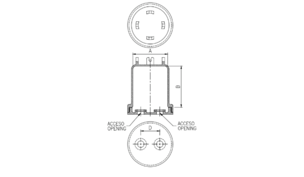 Diseño técnico caja campana SX7A Tecna